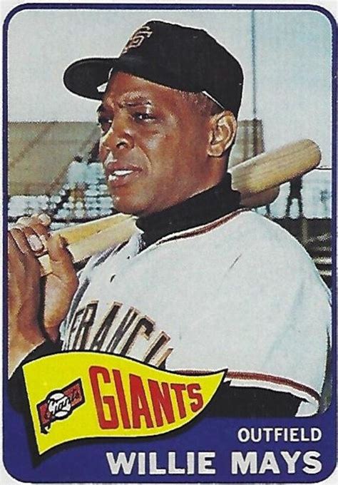 Willie Mays Topps Giants Reprint Say Hey Kid Willie