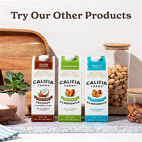 Califia Farms Unsweetened Vanilla Almond Milk Oz Pack Of