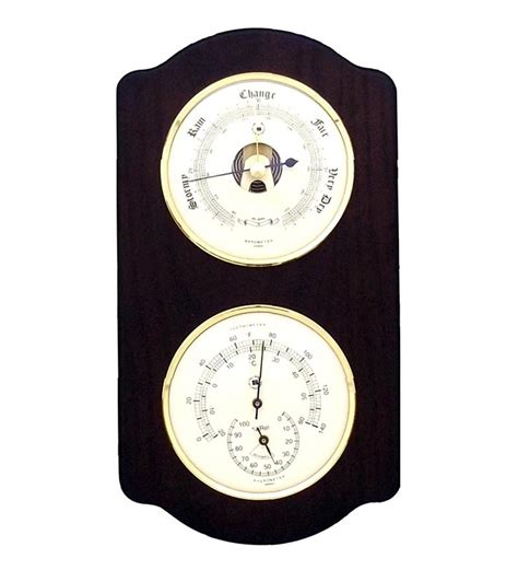 Wall Mount Weather Station With Clock Barometer Thermometer And Hygrometer Wind And Weather