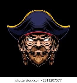 Head Pirate Mascot Illustration Stock Vector Royalty Free 2311207577