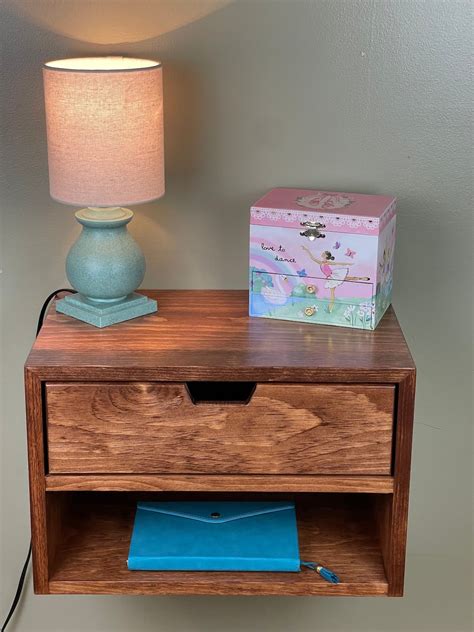 Large Floating Nightstand With Drawer Bedside Table Many Colors Buy