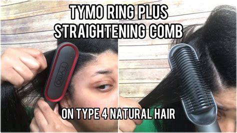 Tymo Ring Plus Ionic Hair Straightening Comb Demo/Review on Type 4 A/B ...