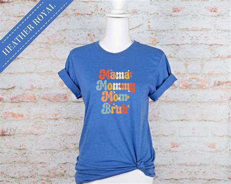 Funny Retro Mama Mommy Mom Bruh Bella Canvas Tshirt Mama Mommy Mom