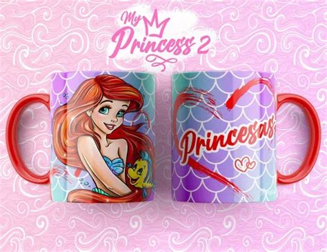 Kit Imprimible Plantillas Tazas Princesas Disney Sublimar M En Venta