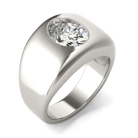 Oval Bezel Cigar Band Statement Ring