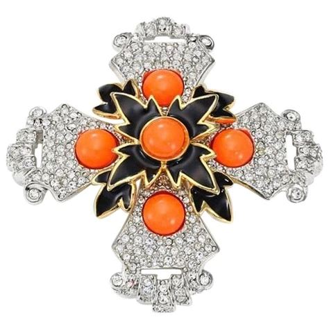 Signed KJL Kenneth Jay Lane MALTESE CROSS Pin Brooch Pendant Estate