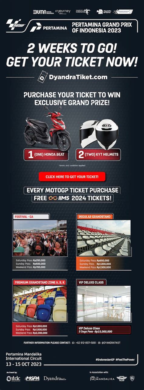 Beli Tiket Motogp Indonesia Di Sini Berhadiah Sepeda Motor Suka