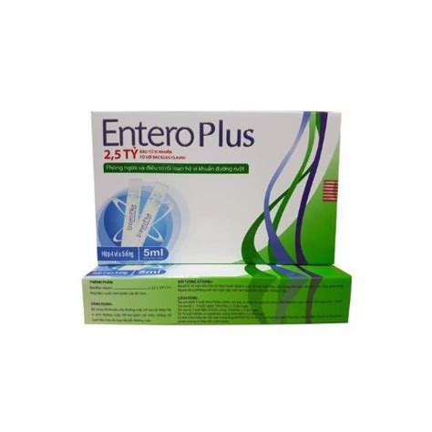 Men vi sinh Entero Plus hộp 4 vỉ x 5 ống x 5ml