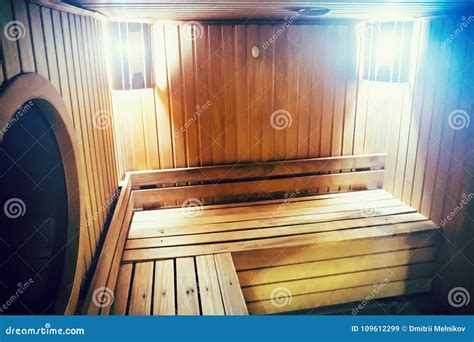 Interior Of Finnish Sauna Stock Image Image Of Pleasure 109612299