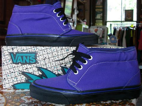 Theothersideofthepillow Vintage Vans Purple Canvas Black Sole Custom