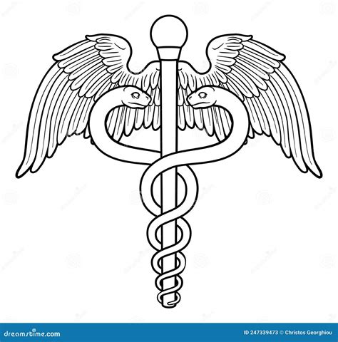 Caduceus Medical Doctor Symbol Stock Vector Illustration Of Asklepios