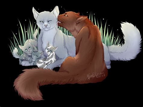 Bluefur And Oakheart With Mistykit Stonekit And Mosskit Warrior