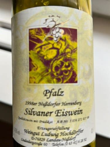 Weingut Ludwig Hochdorffer Nussdorfer Herrenberg Silvaner Eiswein