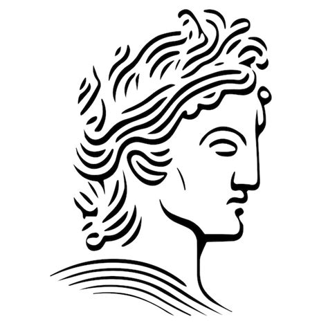 Roman Statue Face Drawing