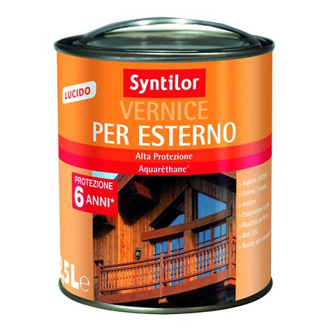 Vernice Per Legno Da Esterno Liquido Syntilor L Incolore Lucido