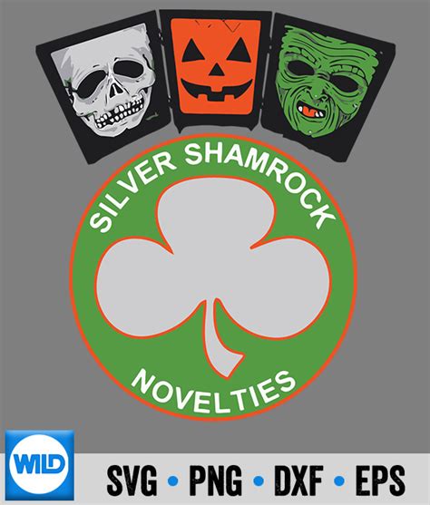 Halloween SVG, Halloween Iii Silver Shamrock And Masks SVG - WildSvg