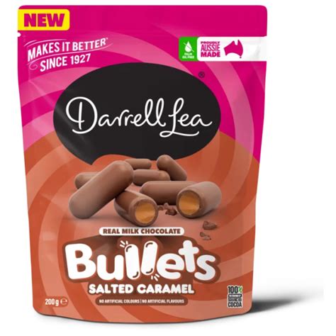 Darrell Lea Real Milk Chocolate Salted Caramel Bullets 200g E Glader