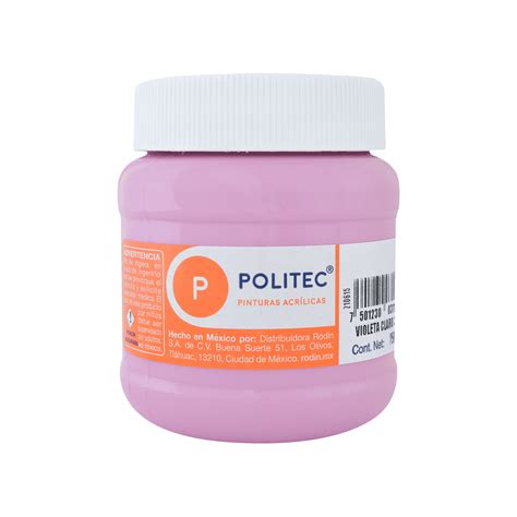 PINTURA ACRILICA POLITEC 250ML VARIOS COLORES Pinceles y Más