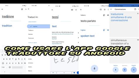 Come Usare Al Meglio L App Google Traduttore Youtube