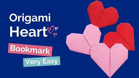 Easy Origami Heart Bookmark Diy Craft Youtube