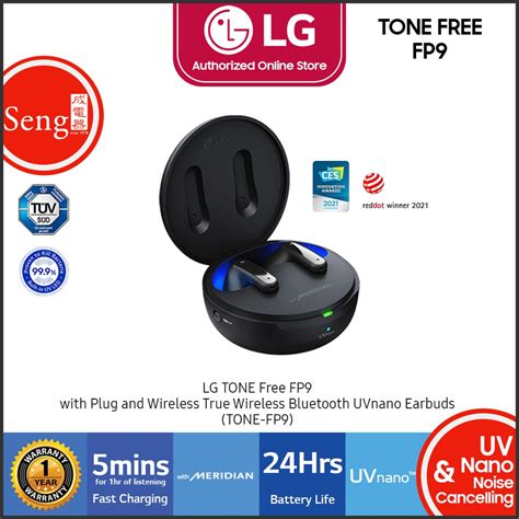 LG TONE Free FP9 Plug And Wireless True Wireless Bluetooth UVnano