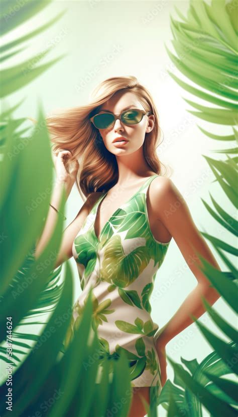 Concept Of Summer Holiday Island Vacation With Hot Sunny Weather And Tropical Environment Stock