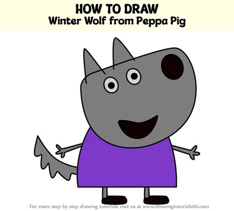 How to Draw Winter Wolf from Peppa Pig (Peppa Pig) Step by Step ...