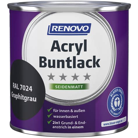 Renovo Acryl Buntlack Seidenmatt Graphitgrau Ral Hagebau De