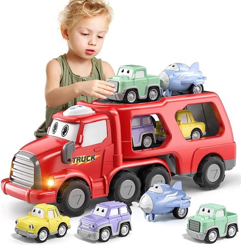 Amazon.com: Trucks Toddler Boy Toys Cars for Toddlers 1-3 - 5-in-1 Kids Toys for 3 4 5 6 Years ...