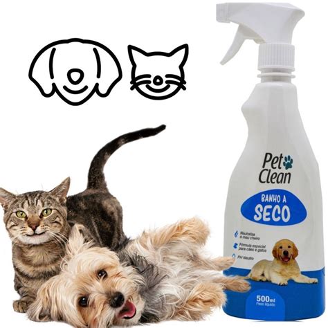 Shampoo Spray Banho A Seco Higienizador Pet Clean Pets Para Cachorro E