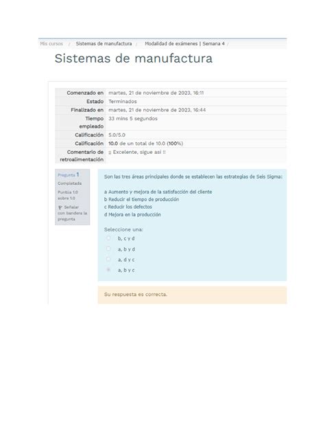 Examen Semana Sistemas De Manufactura Studocu