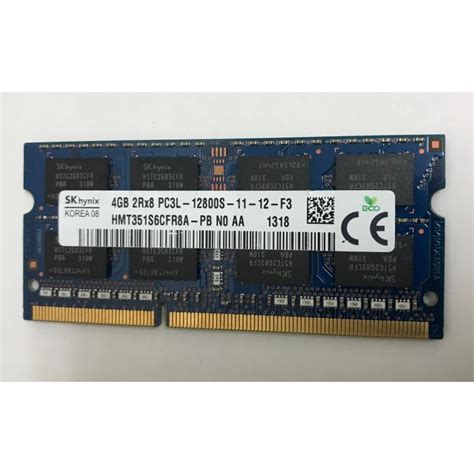 SK HYNIX 2Rx8 PC3L 12800S 4GB DDR3L 1600 4GB DDR3L 204ピン ECC無し ノートパソコン用