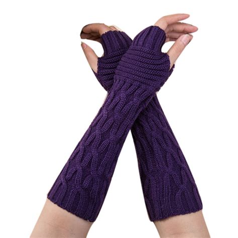 Clearance Fashion Women Winter Wrist Arm Warmer Knitted Long Fingerless