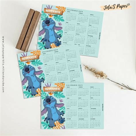 Calendario Mini 2025 STITCH Jotas Paper Kits