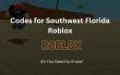 Codes For Southwest Florida Roblox