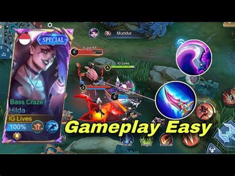 GAMEPLAY EASY HILDA EXP LANE Terizla Auto Coklat MLBB YouTube