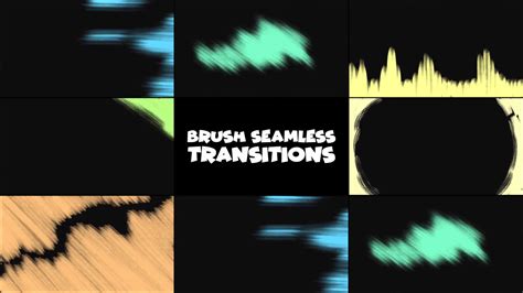 Seamless Brush Transitions Motion Graphics Stock Footage SBV 348748484