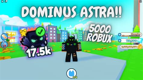 I Got The Dominus Astra Pet 5000 Robux Roblox Pet Simulator X Youtube