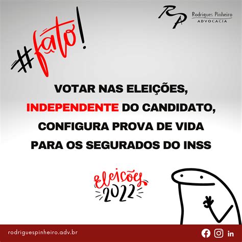 Votar Nas Elei Es Configura Prova De Vida Rodrigues Pinheiro Ad