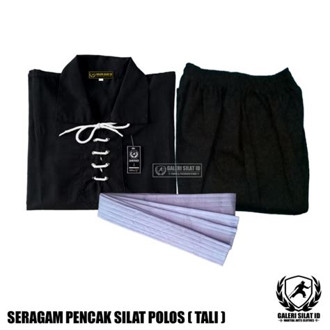 Jual Seragam Silat Lengkap Polos Model Tali Baju Sakral Siswa Pemula