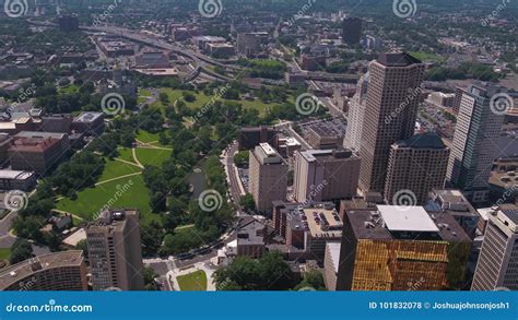 Aerial Connecticut Hartford July 2017 Sunny Day 4k Inspire 2 Stock