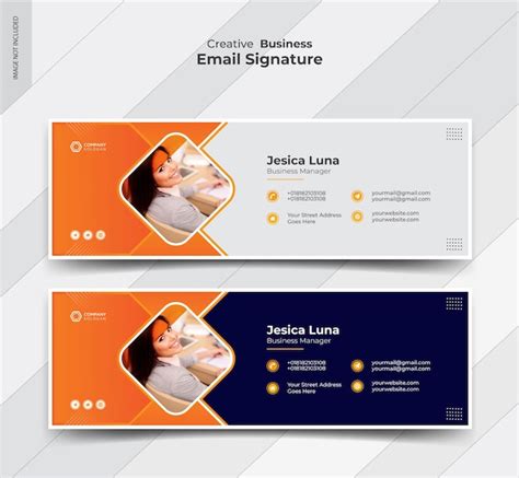 Premium Vector Creative Email Signature Templates Design