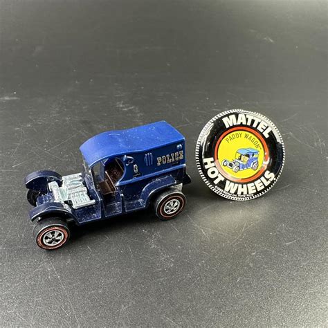 1969 Mattel Hot Wheels Redlines Paddy Wagon Blue 1B