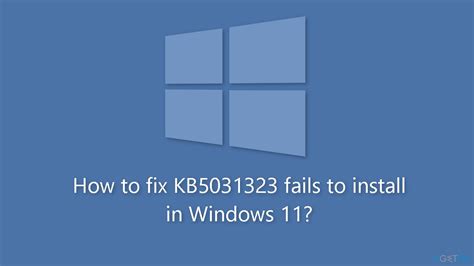 How To Fix Kb Fails To Install In Windows