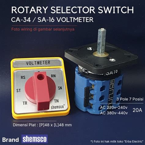 Jual SHEMSCO CA 34 VOLTMETER Volt Rotary Selector Switch 7Pos Di Lapak