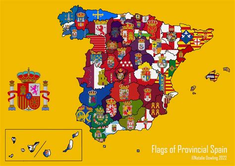 Mapa De La Bandera De Espa A Provincial Impresi N Gicl E De Edici N