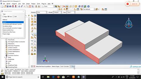 How To Do Partition In Abaqus Youtube