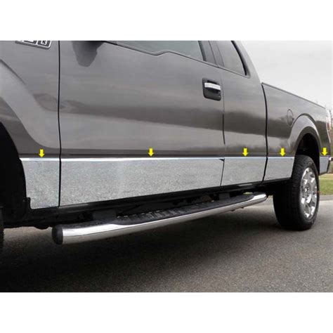 SAA Ford F 150 2009 2014 L Type Polished Rocker Panel Covers