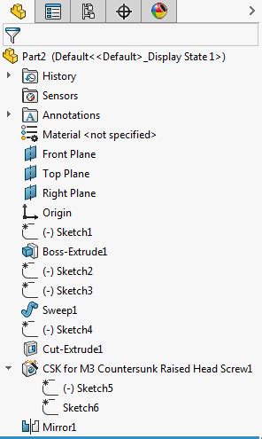 Featuremanager Design Tree Views Solidworks Help