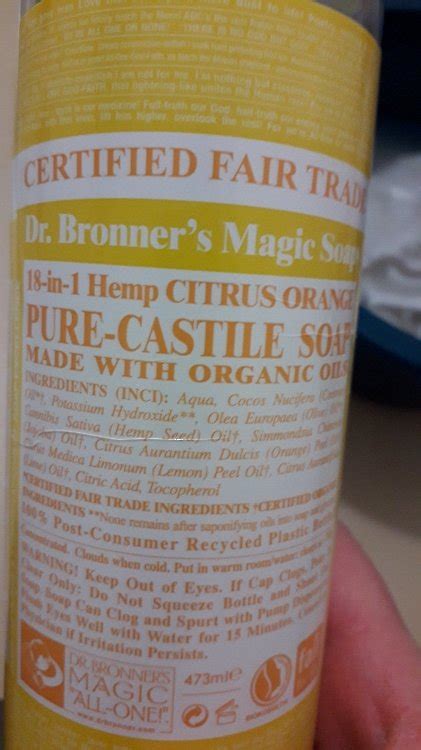 Dr Bronner S In Natural Citrus Orange Soap Ml Inci Beauty